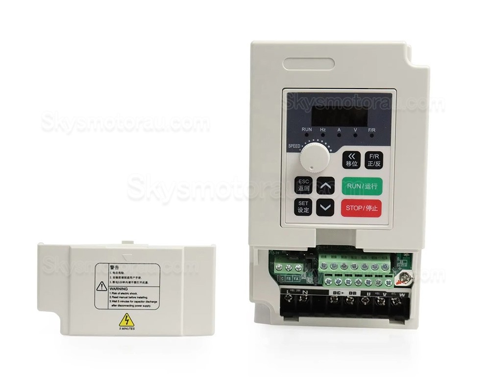 800W VFD Spindle Kit JGF-F65A-800 + H100-0.75 Indc. Air Cooled Spindle Motor + Variable Frequency Drive + 13Pcs ER11 Collet